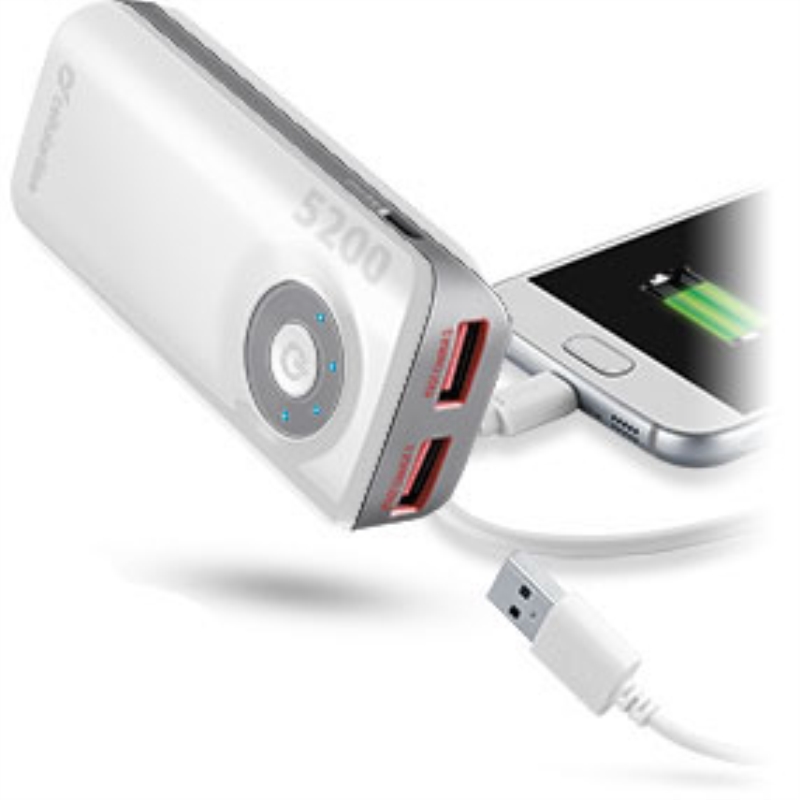 CELLULARLINE PowerBank 5200 mAh Cellular Line Free Power bianco
